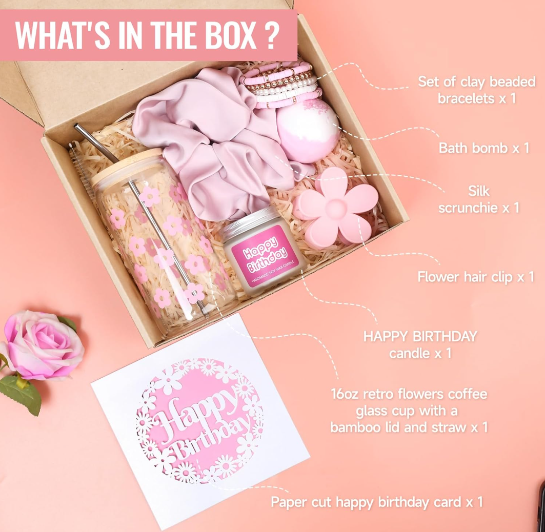 Happy Birthday Gift Box - Pink - Image 3