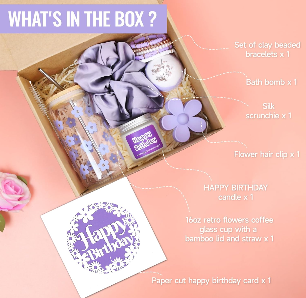 Happy Birthday Gift Box - Purple - Image 3