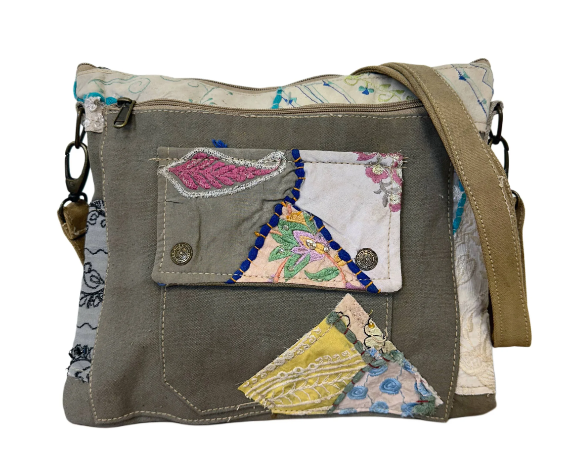 Vintage Fabric Recycled Crossbody Bag