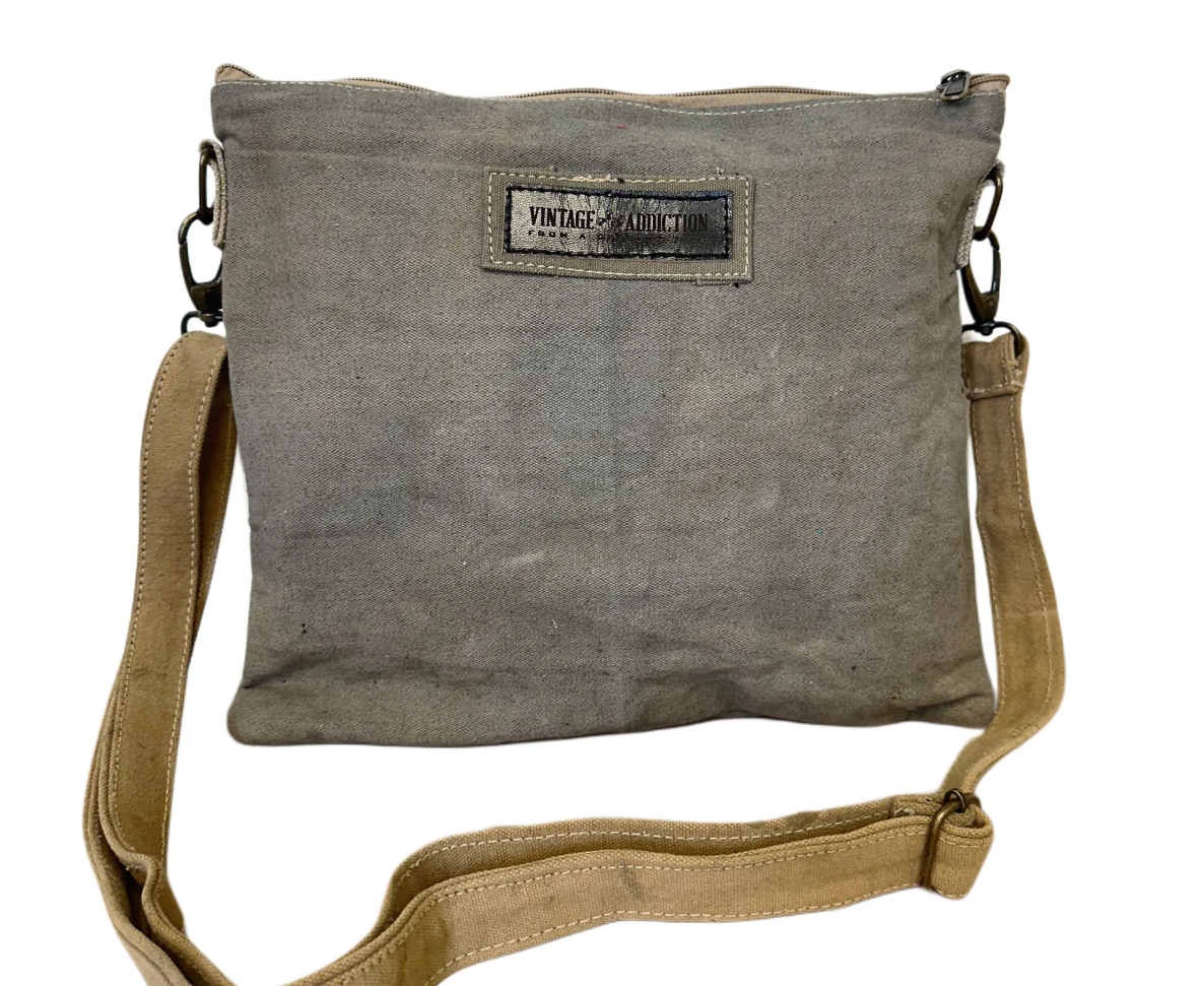 Vintage Fabric Recycled Crossbody Bag - Image 4